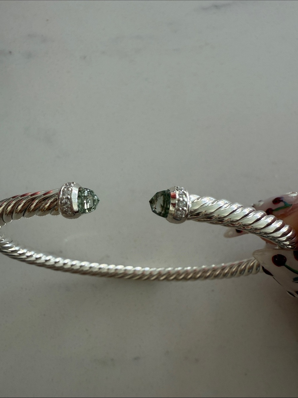 David Yurman Cable Bracelet with Prasiolite - Picture 5 of 6